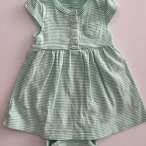 3/$20 Carter's 3 Month Mint Striped Infant Dress